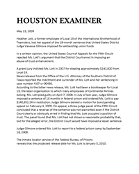 Houston Local 19 Embezzlement